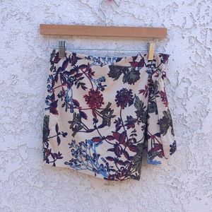 zara floral skorts